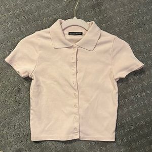 Brandy melville button up crop top